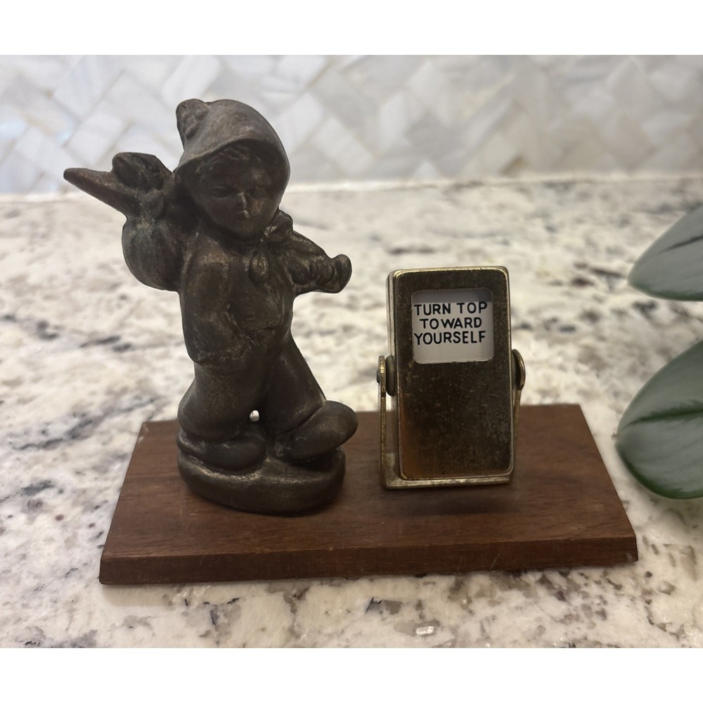 Vintage Perpetual Calendar Little‎ Boy Hobo Figurine Japan? Read More